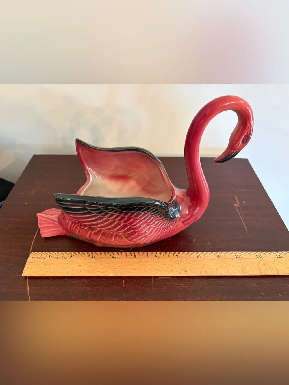 Vintage MCM Pink Flamingo /Swan planter by Maddux of California - ceramic